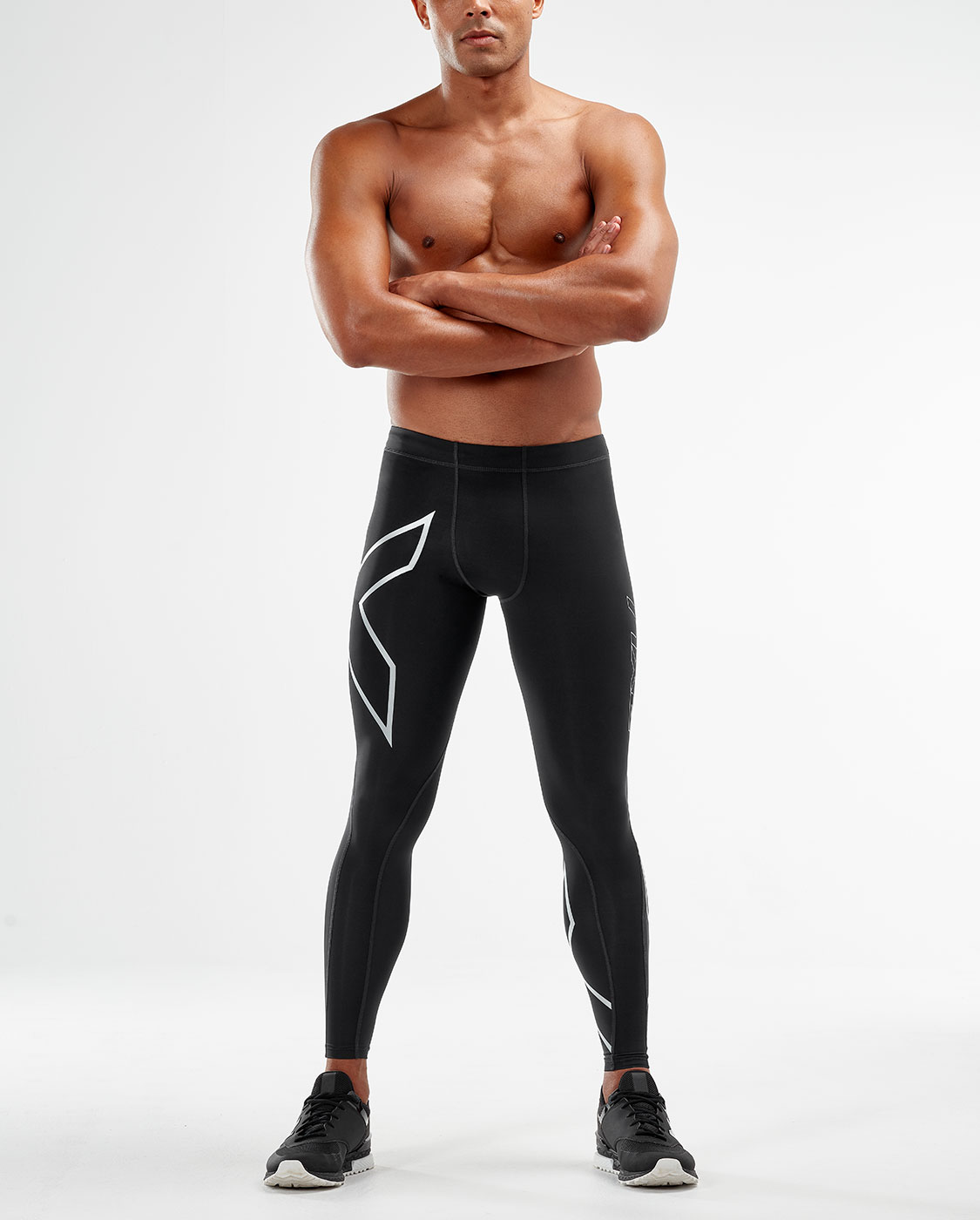 2XU Men's Compression Tights - Black/Silver