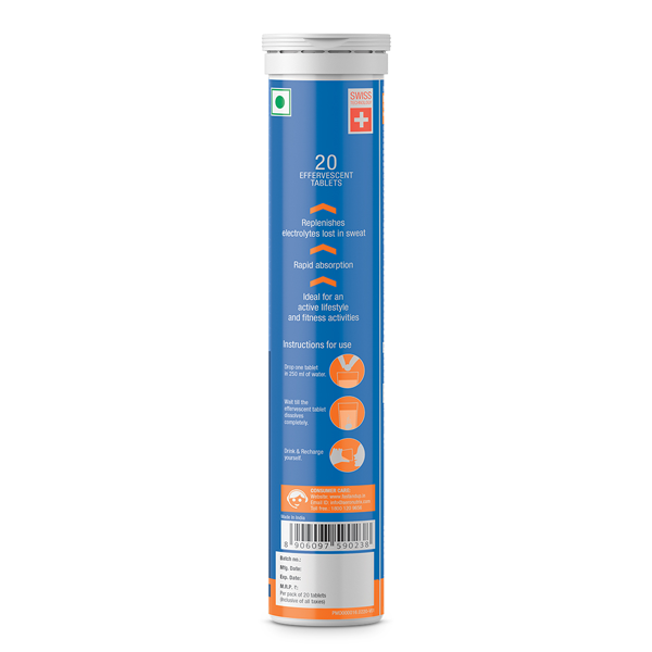 Fast&Up Reload Electrolytes Energy & Instant Hydration Sports Drink - 20 Effervescent Tablets - Cola Flavour
