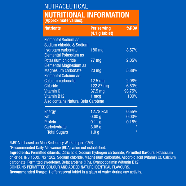 Fast&Up Reload Electrolytes Energy & Instant Hydration Sports Drink - 20 Effervescent Tablets - Cola Flavour
