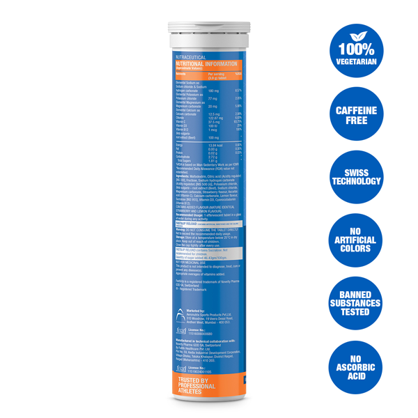 Fast&Up Reload Electrolytes Energy & Instant Hydration Sports Drink - 20 Effervescent Tablets - Berry Flavour