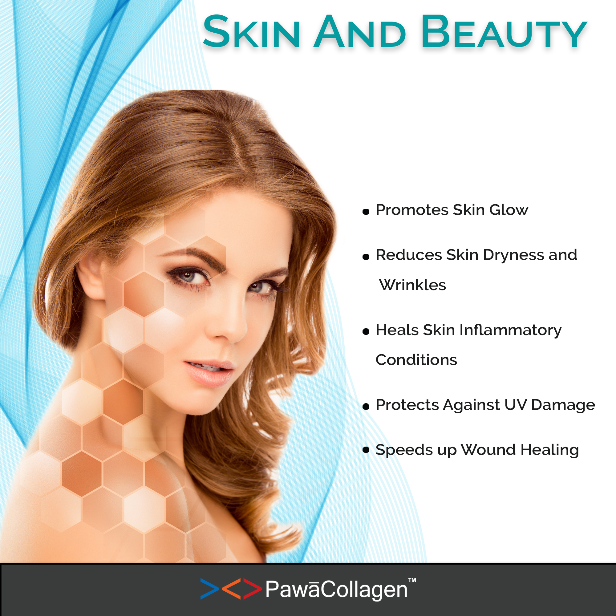 PawaCollagen French Hydrolysed Collagen (Peptide) Powder For Skin, Joints & Bones, Hair & Nails