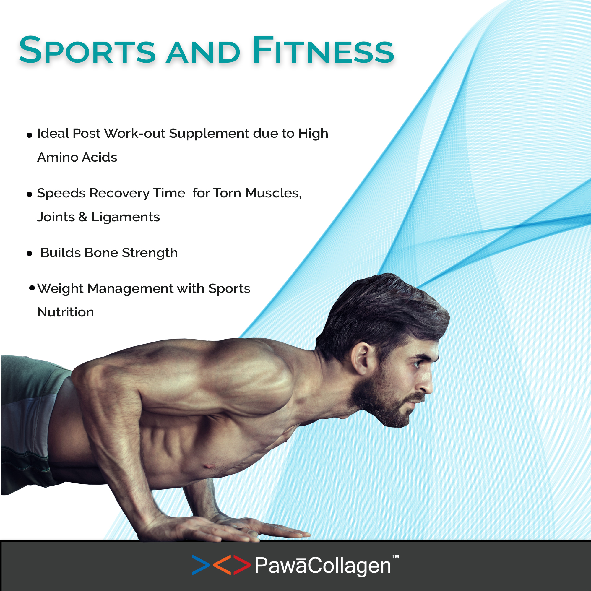 PawaCollagen French Hydrolysed Collagen (Peptide) Powder For Skin, Joints & Bones, Hair & Nails