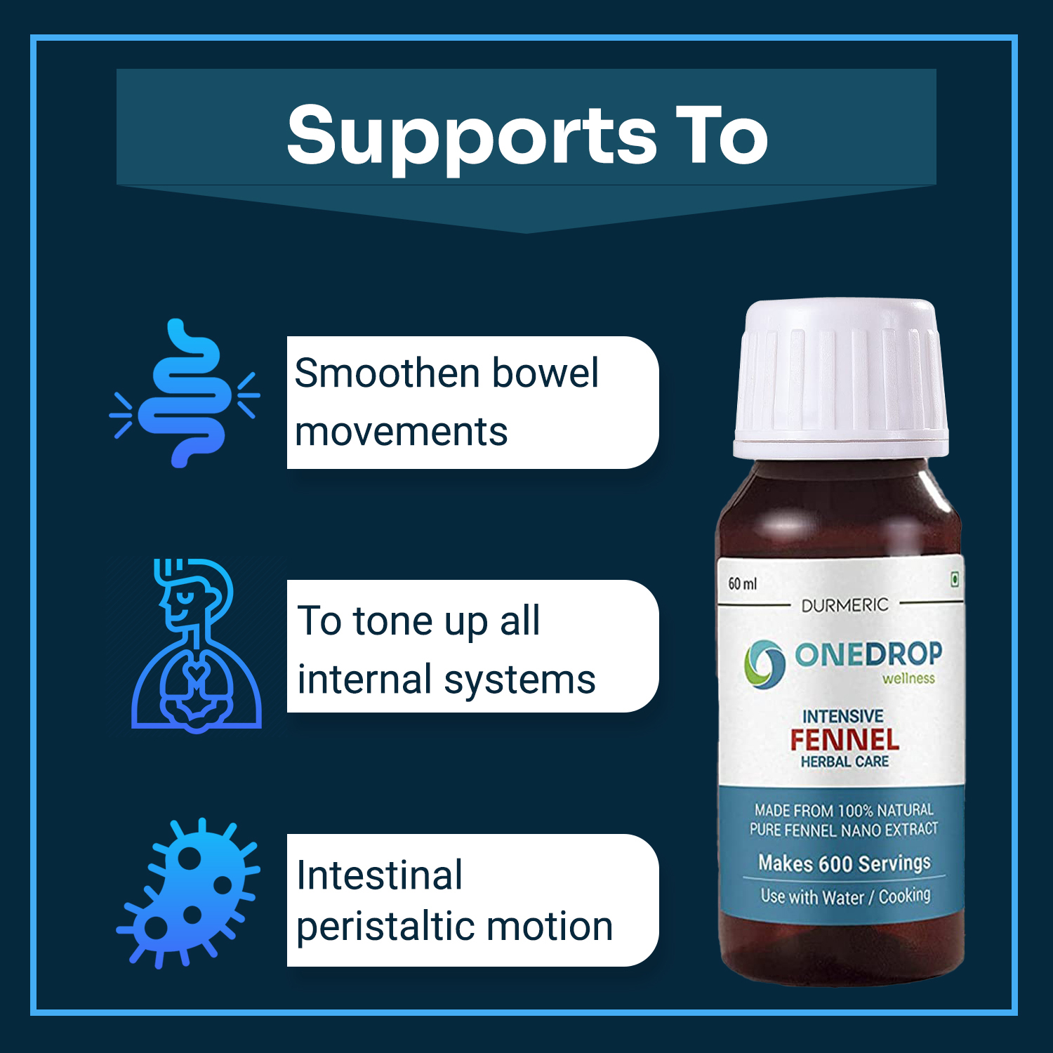 Durmeric Onedrop Fennel Seed Oil - 60 Ml