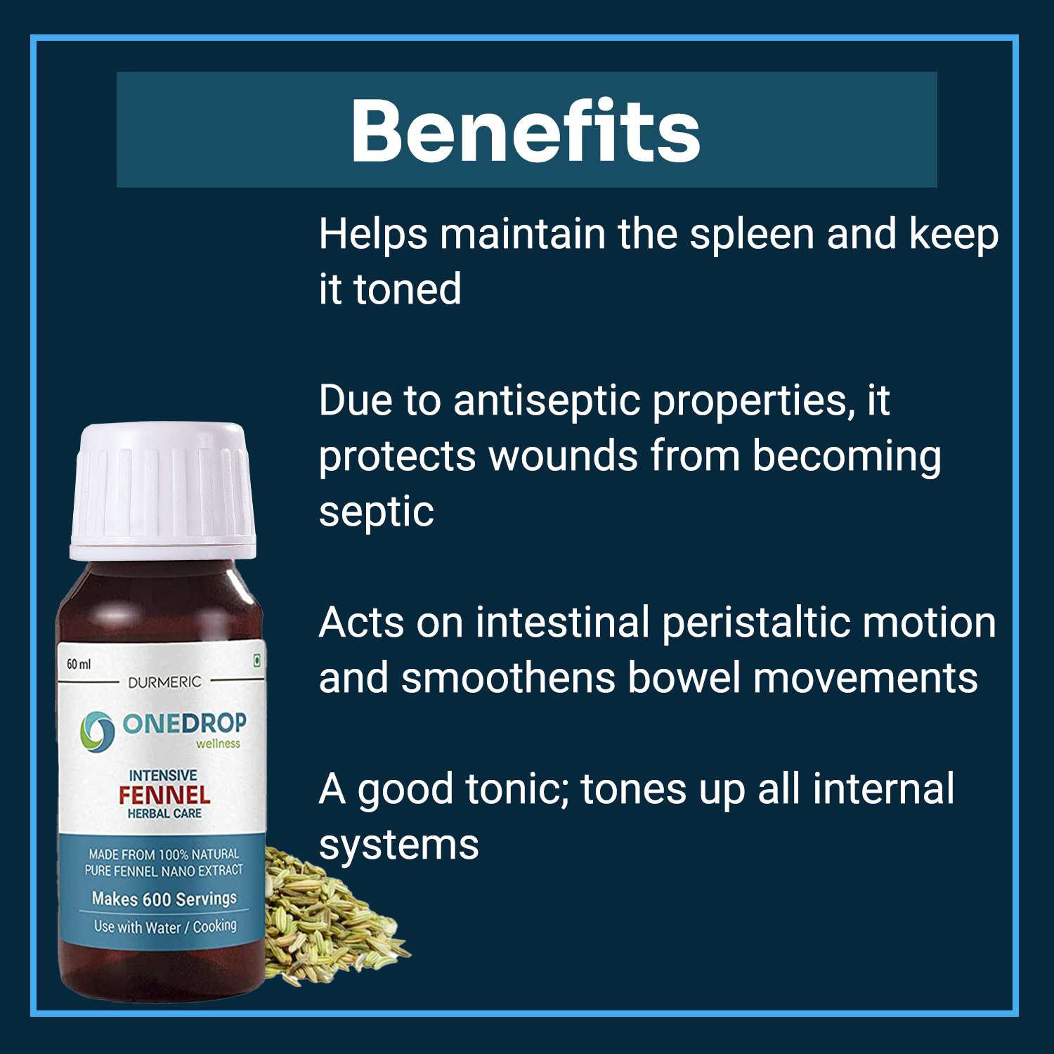 Durmeric Onedrop Fennel Seed Oil - 60 Ml
