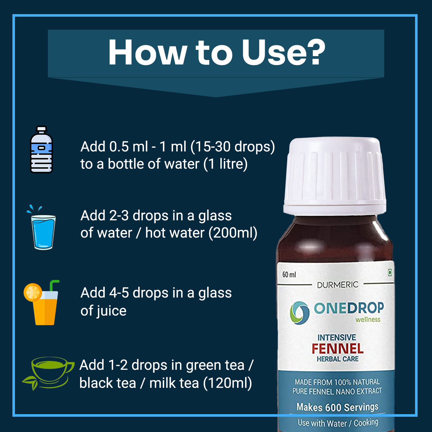 Durmeric Onedrop Fennel Seed Oil - 60 Ml
